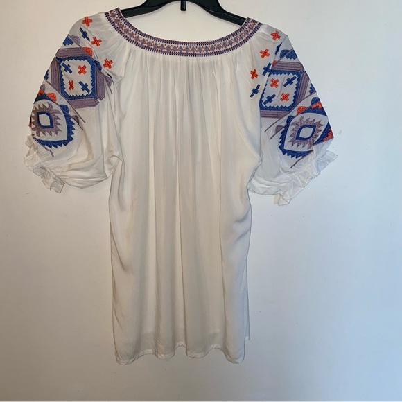 Luna Moon Size: Small Boho Embroidered Peasant Blouse - Picture 2 of 9